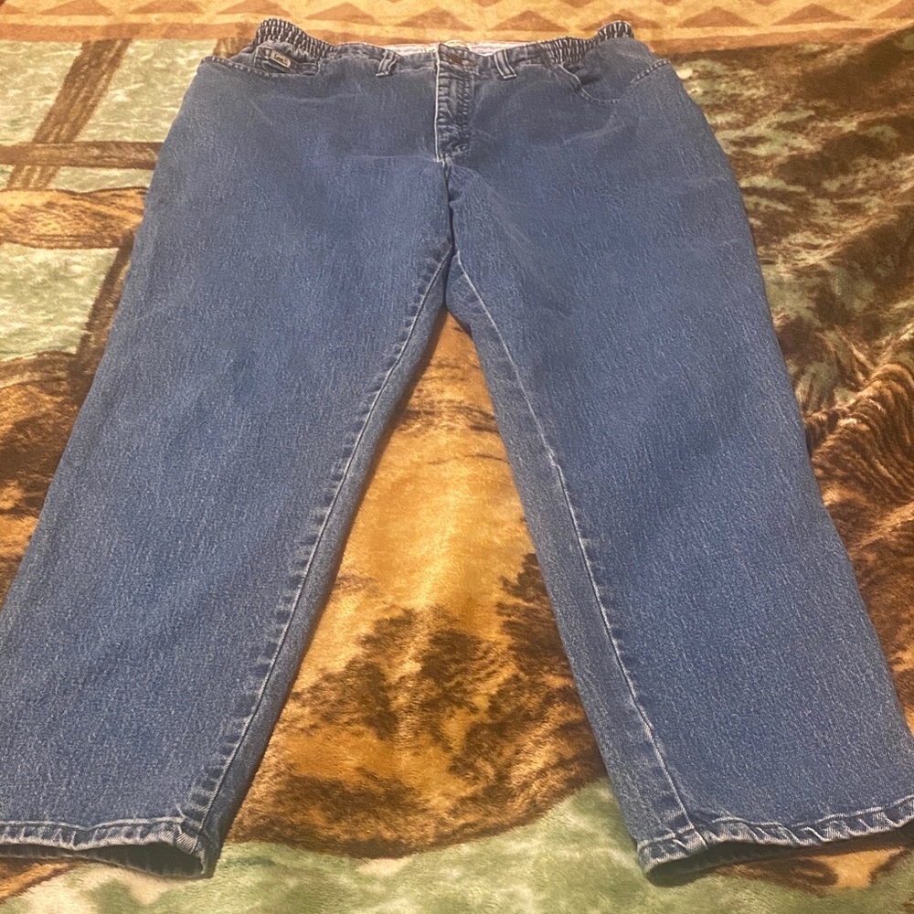 Womenβs Lee Size 16W Denim High Rise Side Elastic Jeans